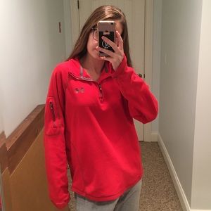 Under Armour Red Quarterzip